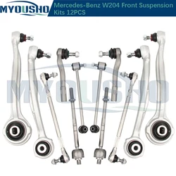 Myousho 12pcs Suspension Control Arm Stabilizer Link Tie Rod Kits For Mercedes Benz C E Class W204 S204 C204 A207 C207