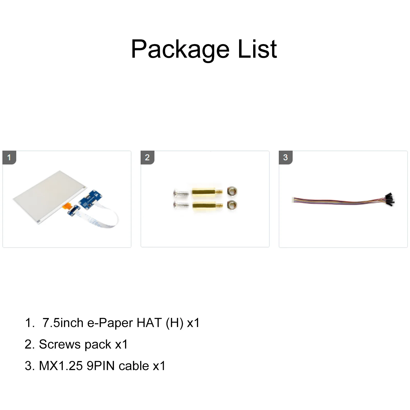 شاشة ورق إلكتروني مقاس 7.5 بوصة (H)، شاشة حبر إلكتروني مع قبعة محرك الورق الإلكتروني، 800 × 480، أحمر/أصفر/أسود/أبيض، واجهة SPI