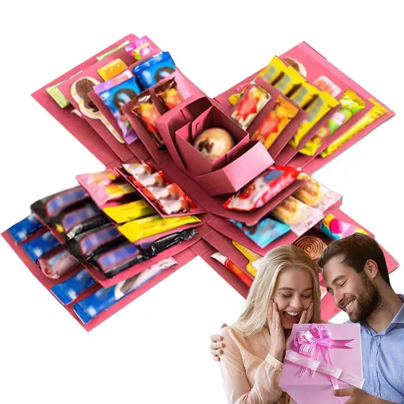 DIY Surprise Gift Box Multi-purpose Exploding Box Multiple Compartment Festival parties Supplies for Snacks, Rings, Watches