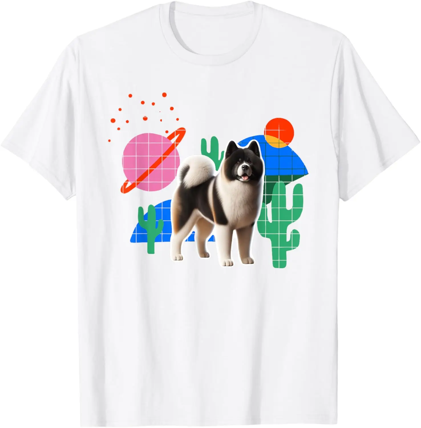 Akita Desert Design Dog T-Shirt Aesthetic Clothes Kawaii Clothes Graphic T Shirts Vintage Classic Streetwear Women Clothing 2yk