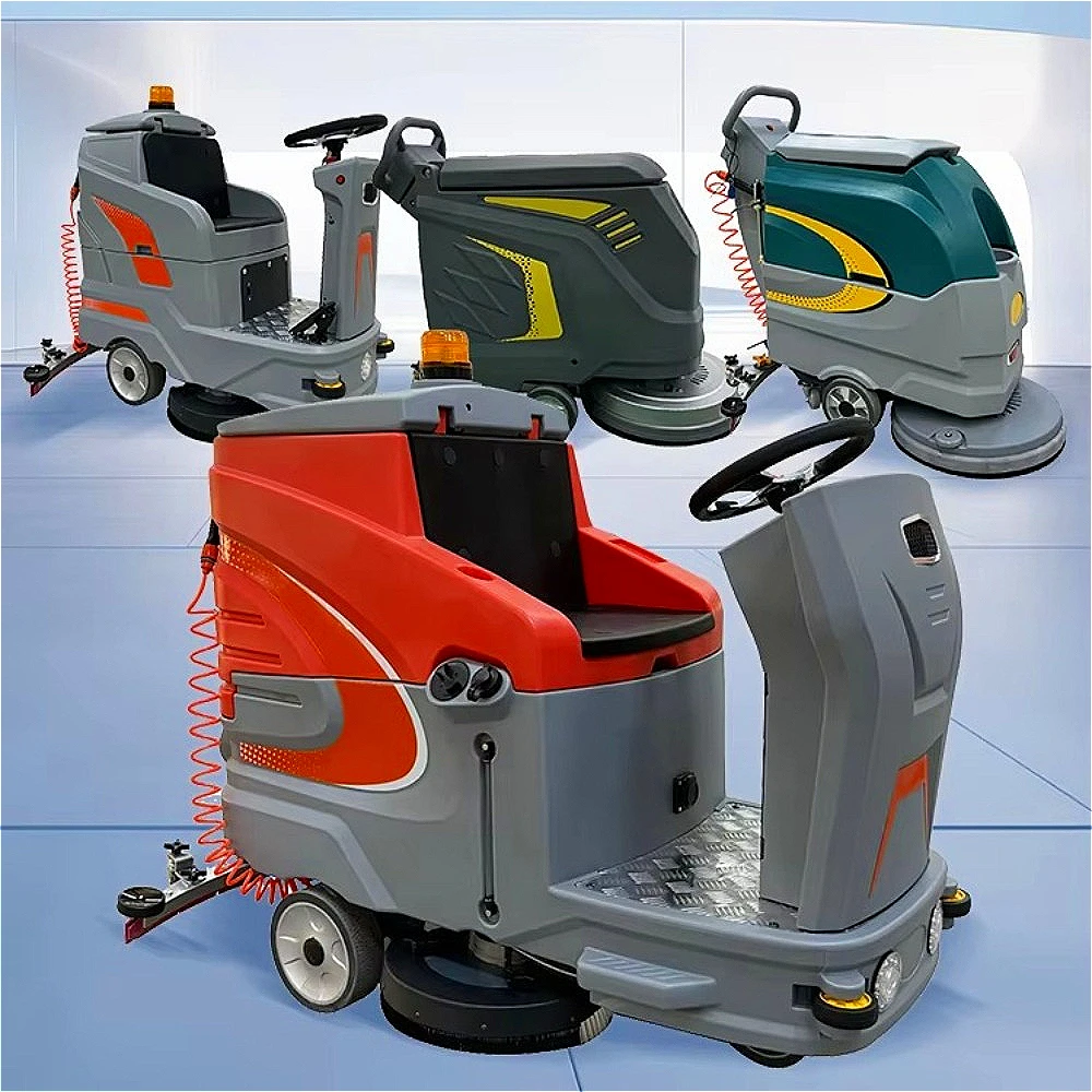 Hot-selling Factory-direct Industrial and Commercial Floor Scrubber, Ride-on Battery-powered Marble Sweeper