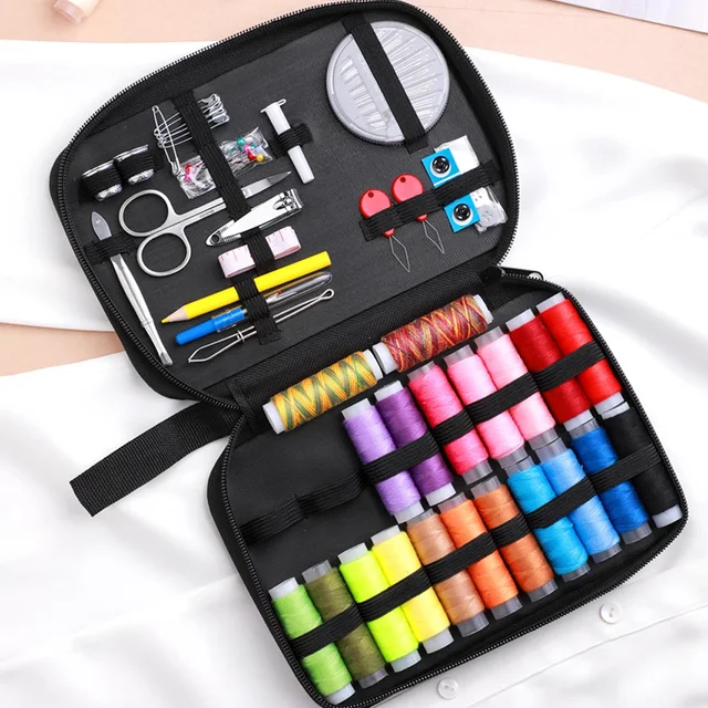 Complete Sewing Kit Set, Includes Threads, Needles, Scissors, Tape Measure, Buttons, for DIY Handcraft, Home Use & Travel 4 Complete Sewing Kit Set, Includes Threads, Needles, Scissors, Tape Measure, Buttons, for DIY Handcraft, Home Use & Travel 4