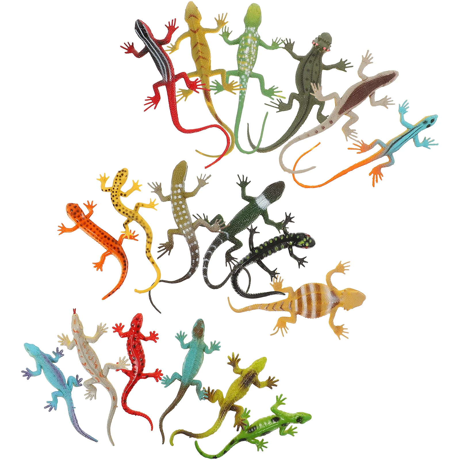 18 Pcs Lizard Toy Reptile Jungle Animal Figure Sculpture Kids Toys Plastic Figurines Mini Child