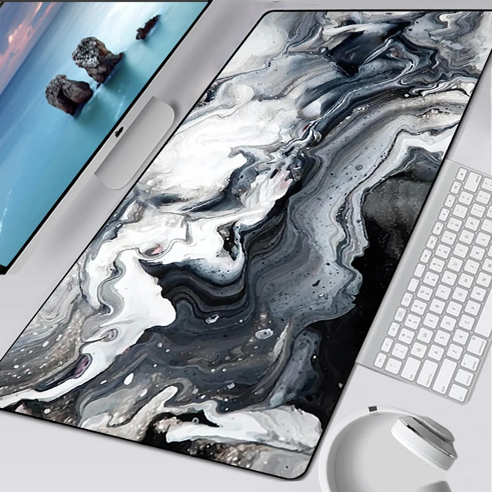 Ink Marble Large Gaming Mouse Pad Computer Mousepad PC Gamer Mouse Mat Laptop Mausepad XXL Mouse Carpet Keyboard Mat Desk Pad