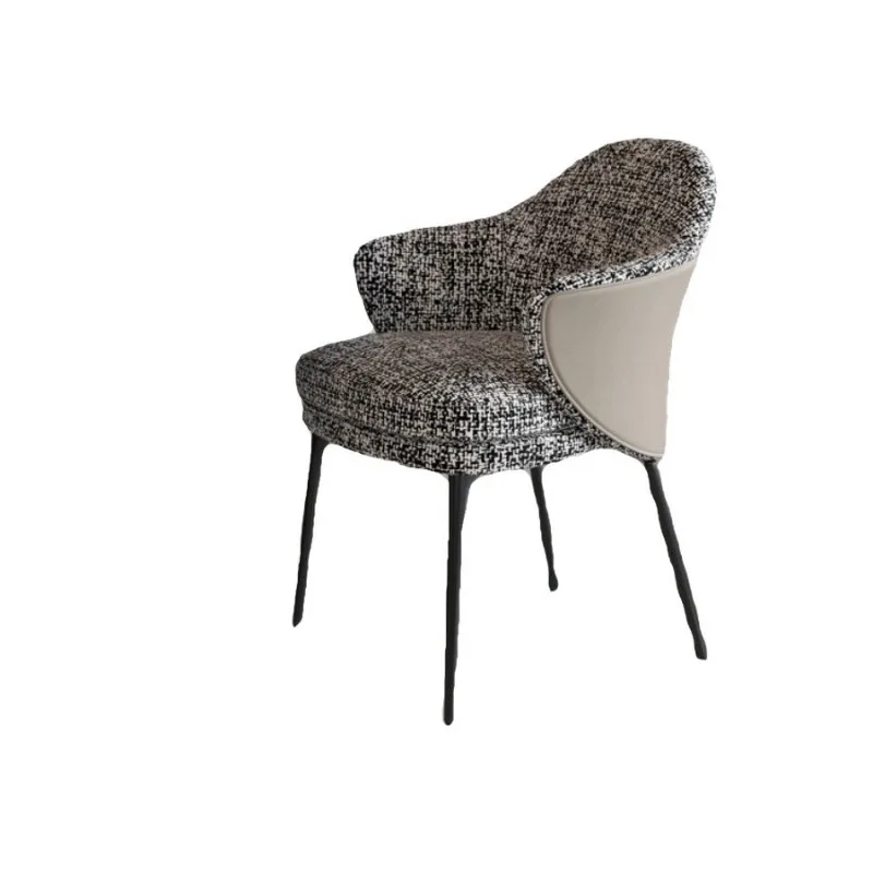 Medieval French dining chair, household light luxury high-end dining table, postmodern, hotel backrest stool