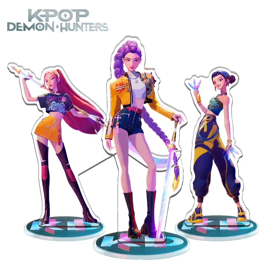 Kpop شيطان هنتر ساجا الأولاد شخصية الوقوف أفلام أنيمي الكورية شيطان النمر نماذج الكرتون الاكريليك سطح المكتب زخرفة المشجعين هدية