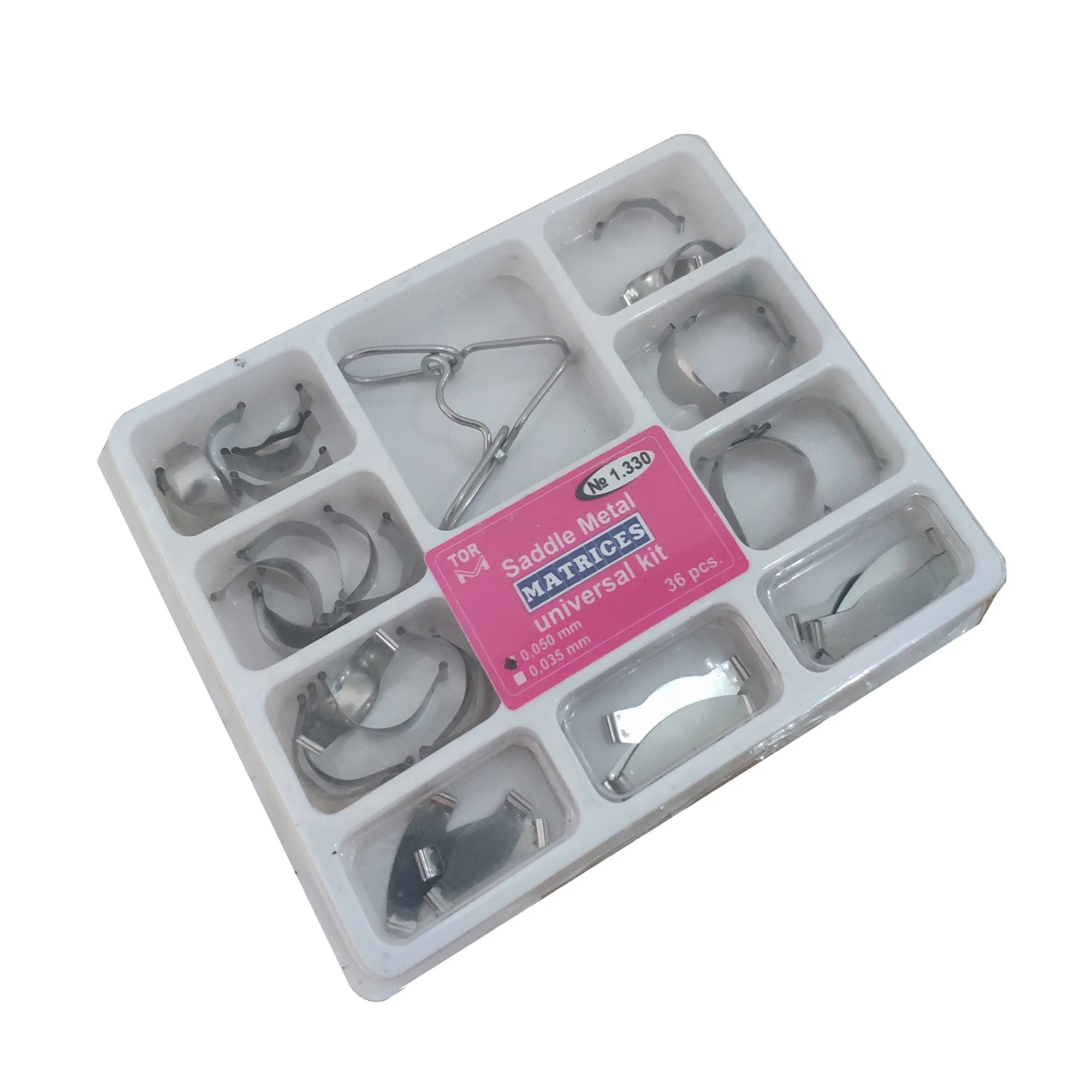 S-Shaped Contoured Metal Matrix Universal Quick Diagnostic Kit Dentals Matrix Band Sectional Matrix Band