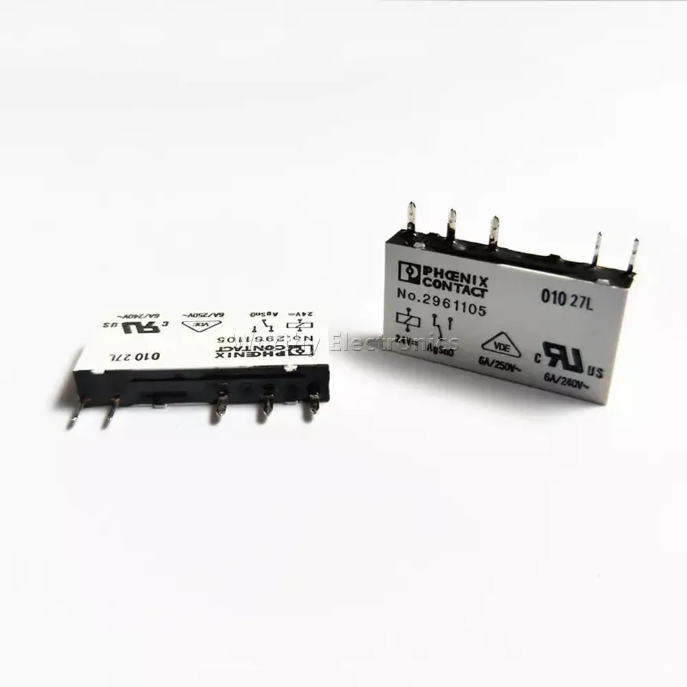 

Бесплатная доставка 10 шт./лот 24VDC 6A 5PIN реле NO.2961105-24VDC