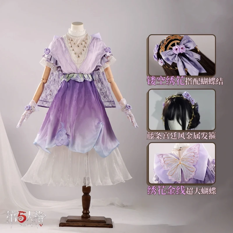 

Reporter Cosplay Costume Game Identity V Anime Women Elegant Dress Alice Costumes Halloween Comic-con Suit Role Play Clothing
