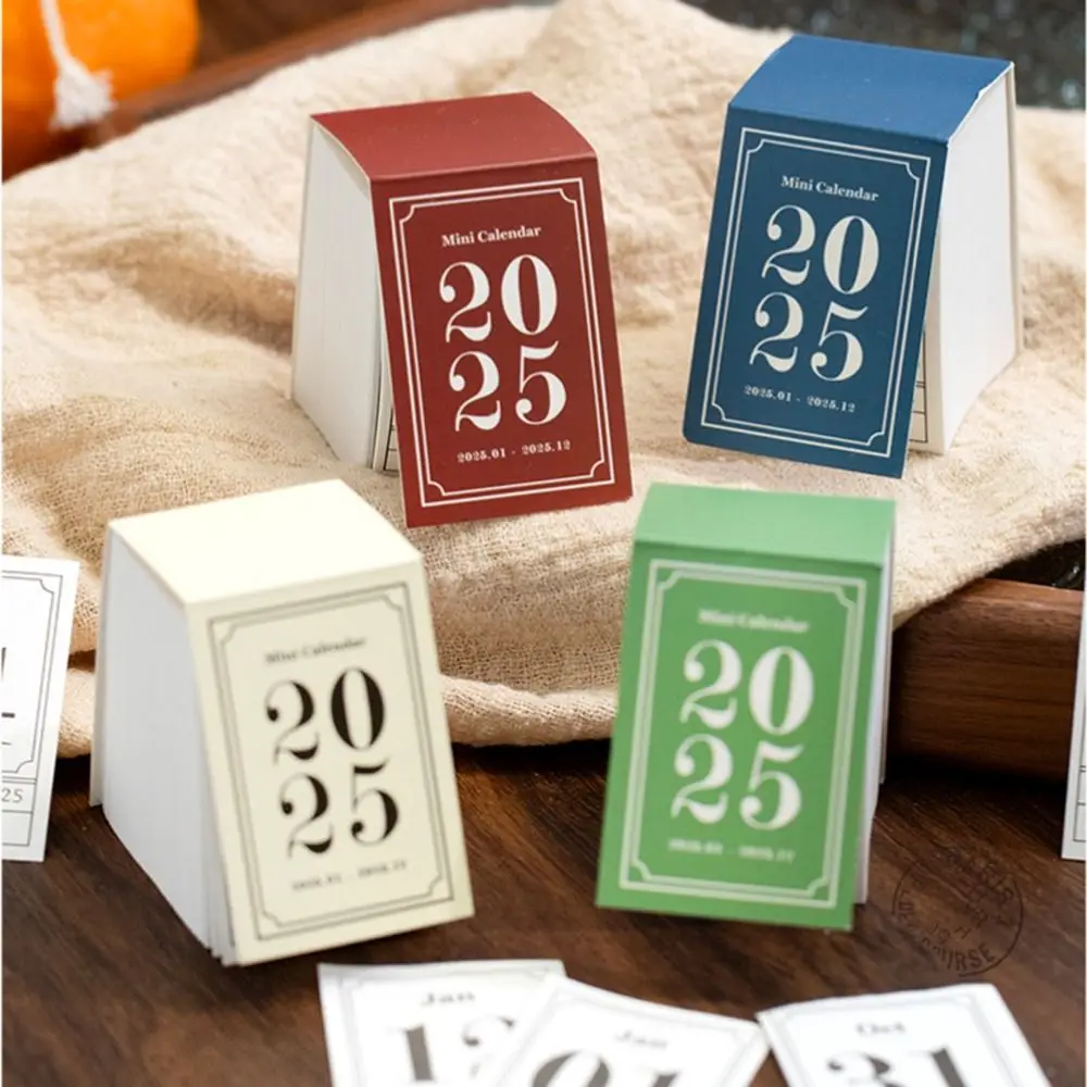 367Sheets Tearable 2025 Calendar Book Portable January to December 2025 Mini Desk Calendar Material Paper Planner Stickers