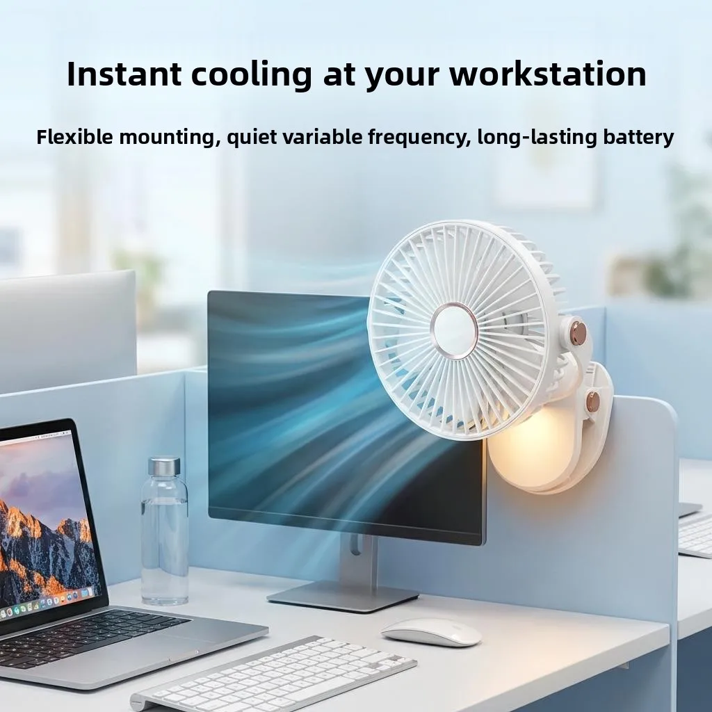 

Portable Clip-On Desk Fan Ultra Quiet Strong Wind Office Student Dormitory Bedside Table Top Fan Office Desk Fan Tower Fan