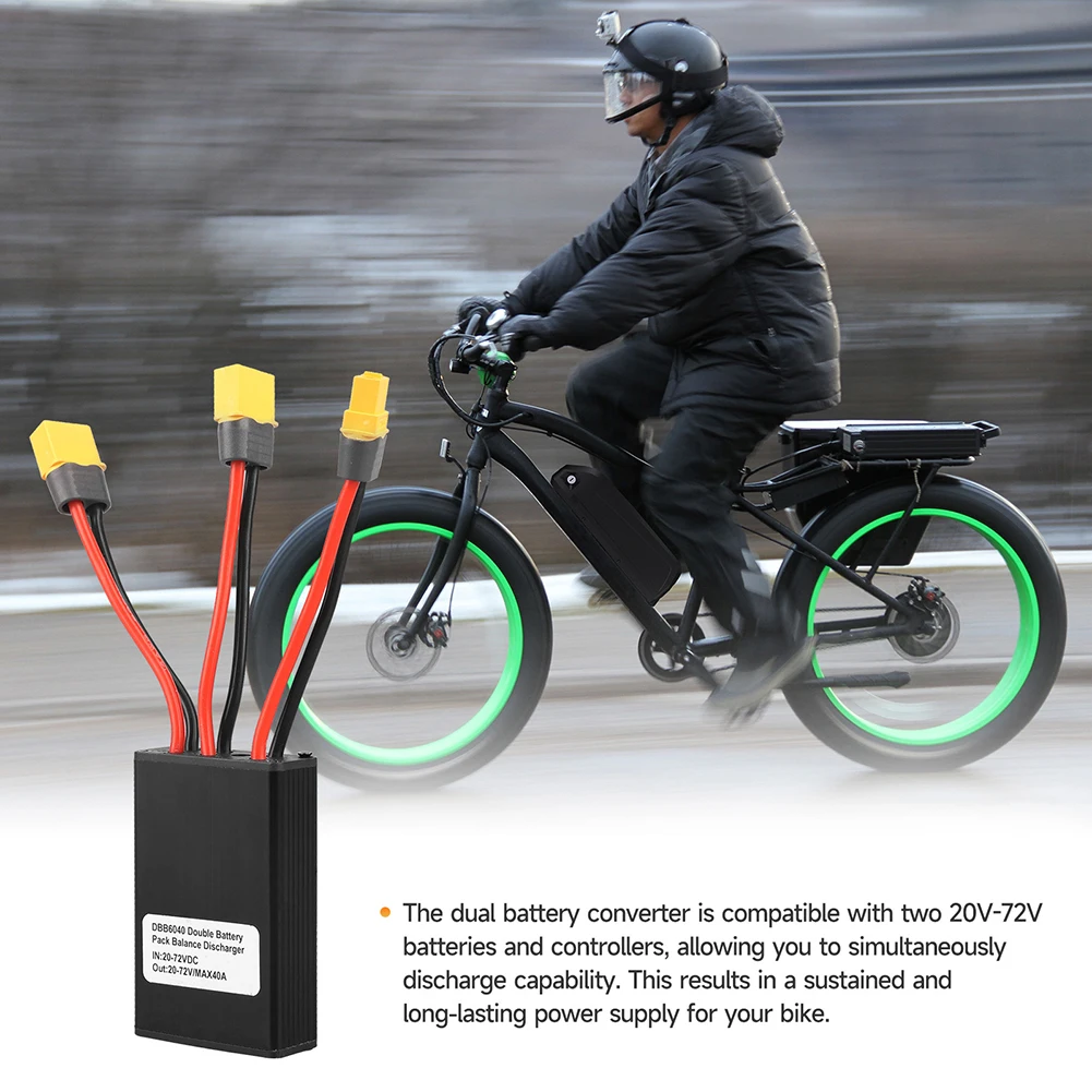 

Electric Bicycle Adapter Battery Discharge Converter Easy To Connect Female Plug Output Increase Power And Capacity