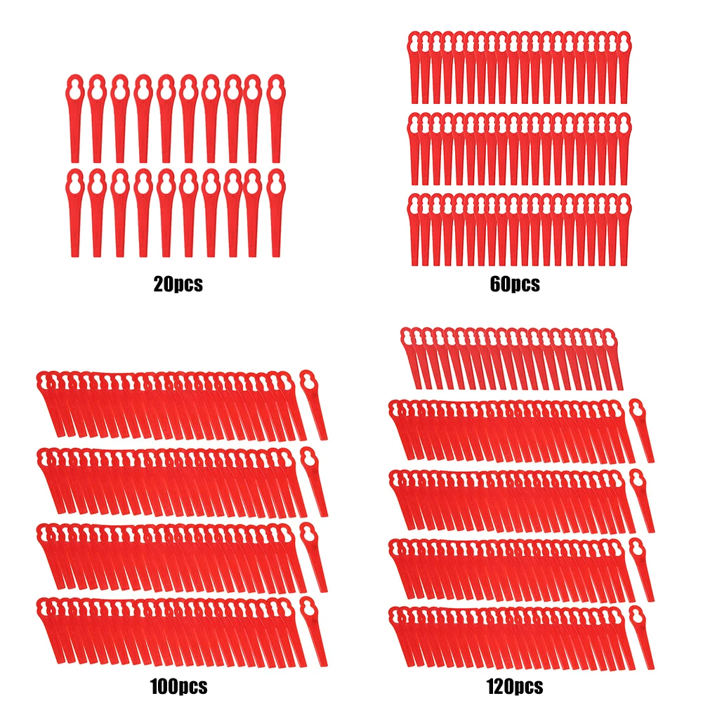 20/60/100/120pcs Grass Cutting Blade Plastic L83 Cutter Blades Fast Cutting Blades Spare Parts  Grass Trimmer Accessories