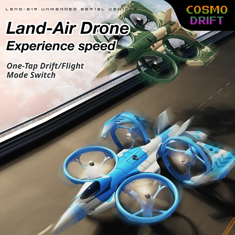 

YF07 Land Air 2 в 1, радиоуправляемый дрон, трюк, дрифт, летающий автомобиль, флип, долговечный самолет с дистанционным управлением, игрушка в подарок для мальчиков и детей