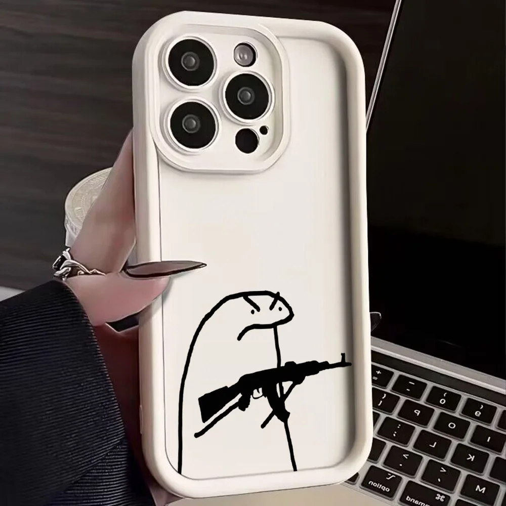 Cartoon Funny Stickman Phone Case For Xiaomi Redmi Note 14 13 12s 12 11 10 9s 9 8 7 Pro Plus 4G 5G Soft TPU Back Cover - view 4