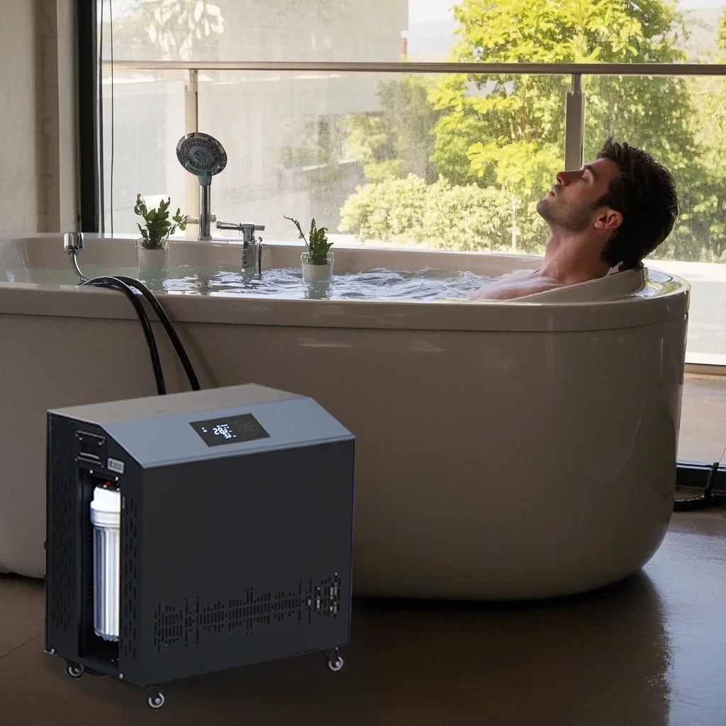 1.5Hp Portable 220V Automatic Cold Plunge Ice Bath Chiller Machine with Wifi Circulation Pump for Boxing Gym for Outdoor Use