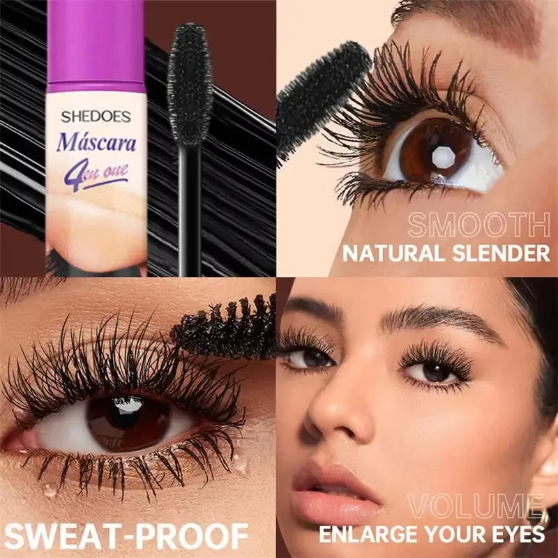 5D Waterproof Mascara Eyelashes Lengthening Long Lasting Silky Lash Black Eyelashes Extension Make Up Beauty Eye Korean Cosmetic