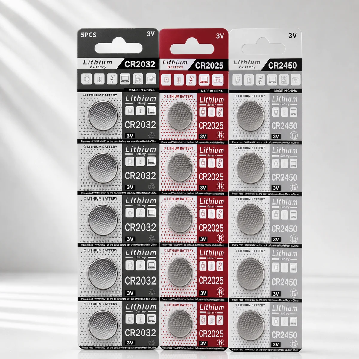 Lithium Button Coin Battery 5-10Pcs CR2032 CR2025 CR2450 LR44 LR41 AG13 AG1 AG3 AG4 LR626 LR1130 For Watch Remote Key Fob