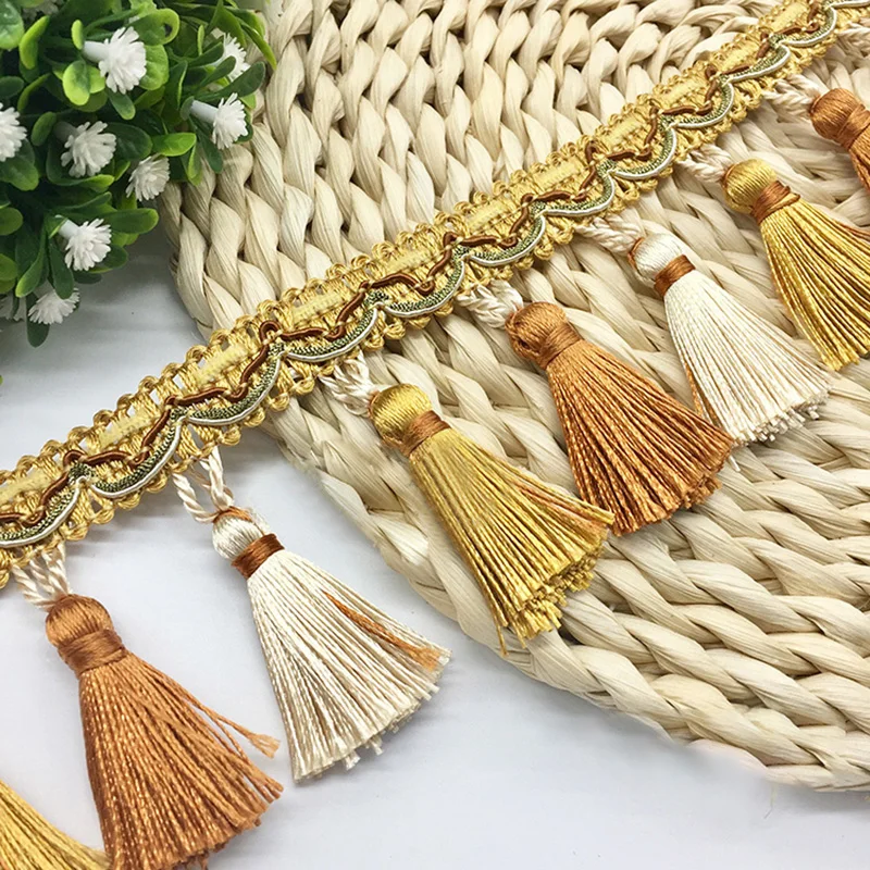 11 Meter Tassel Lace Edging Handmade Diy Lace Trim Tassel Fringe Clothes Curtain Table Upholstery Sofa Decorative Accessory