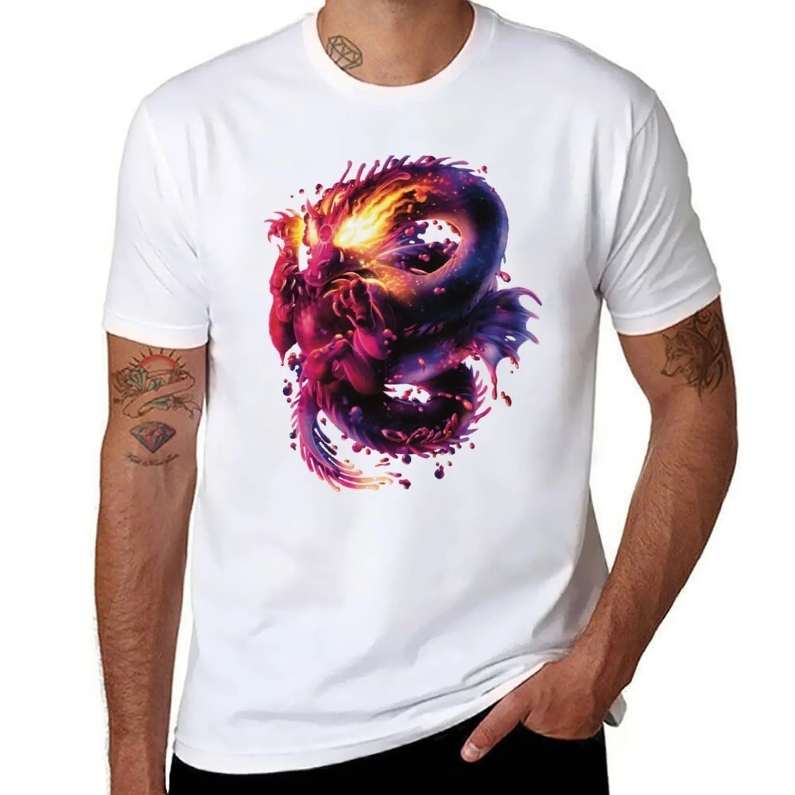 

Purple Dragon Fire - Flying Purple Dragon T-Shirt t shirt personalised cotton tshirt 100% T-Shirt