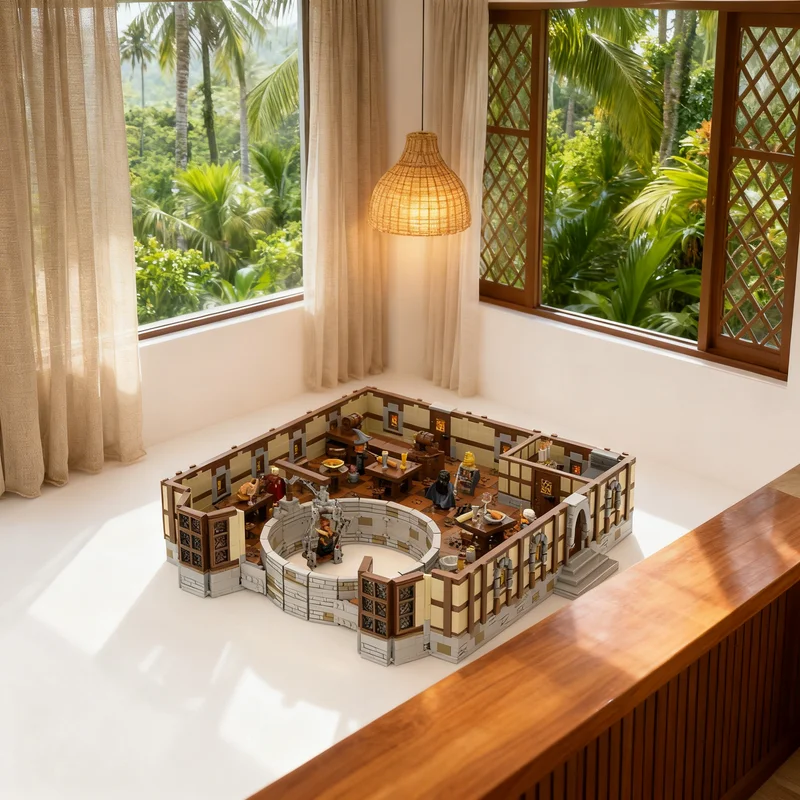 

3033pcs MOC Dungeons Dragons The Yawning Portal Games Model Building Blocks Toy Gift Creative Display Collectible Desk Premium