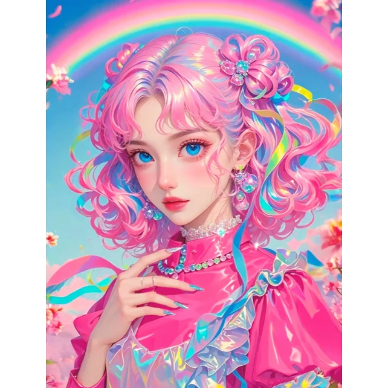 Art Craft Rainbow - Pintura de Diamantes 5D DIY, Anime