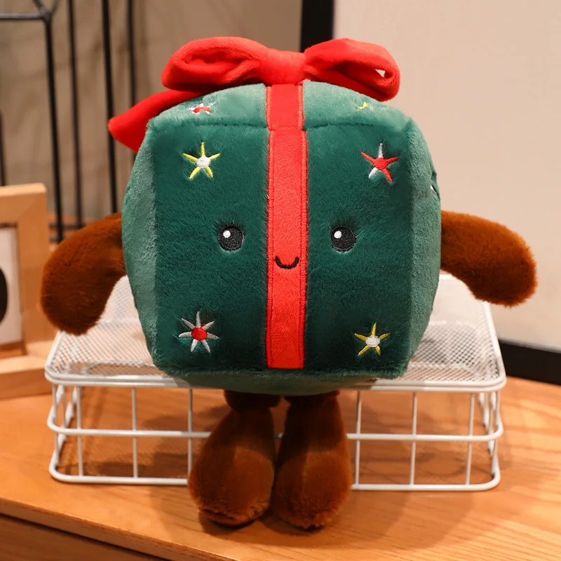 귀여운 크리스마스 진저브레드맨 플러시 장난감 초콜릿 쿠키 인형 크리스마스 트리 산타클로스 장식 크리스마스 선물 상자 어린이용