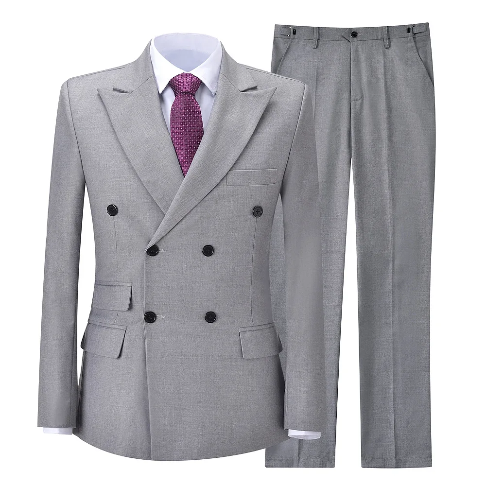 

2026 New Men's Suit Business Casual Men's Suit Double Breasted Korean Version Slim Suit Professional Best Man Wedding