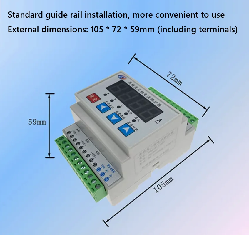 High precision three-phase current protection motor comprehensive protector for underload and locked rotor protection