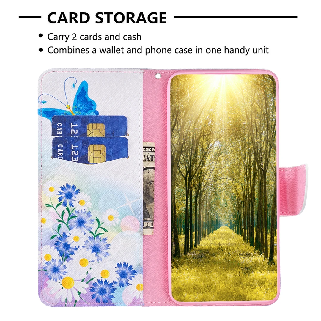 Colorful Leather Case Anti-fal Wallet Flip Phone Case for OPPO REALME9/7i/8 5G Pro Plus NARZ0 20/30A C11 C12 C25 C21 C20 GT-NEO3