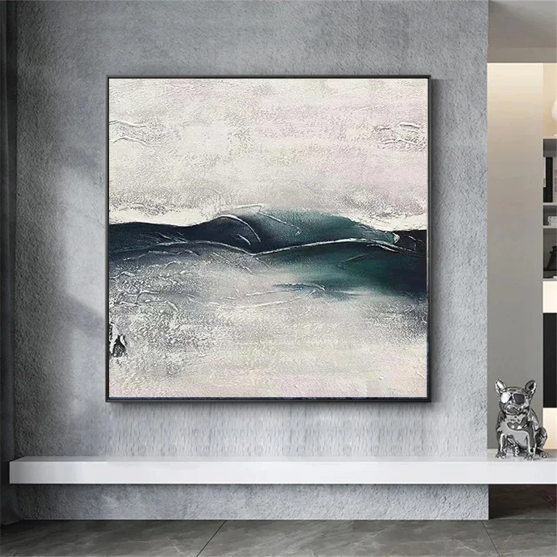 Chinese Style Abstract Art Landscape Oil Painting Handmade Artwork Painting On Canvas Ink Style Painting For Home Office Decor