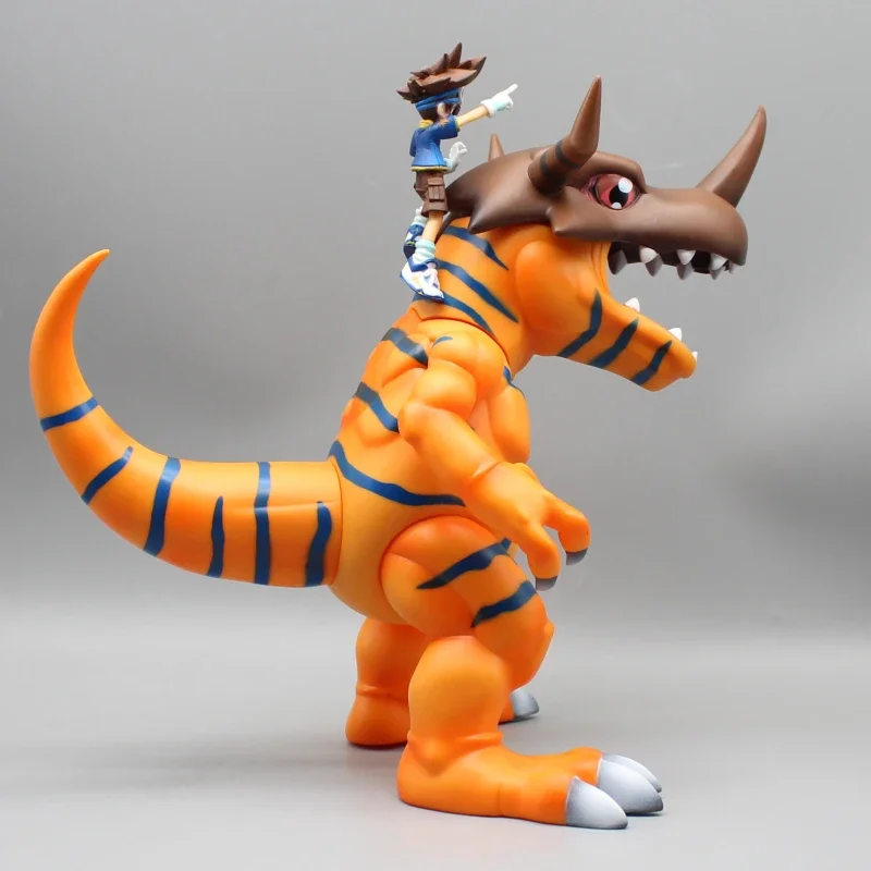 Digimon-Figurines à collectionner Taiyiya Prairie Beast Evolution, Greymon Animation, Périphorganisateur, Jouet, Modèle en vinyle, Ornements, Cadeau, 30cm