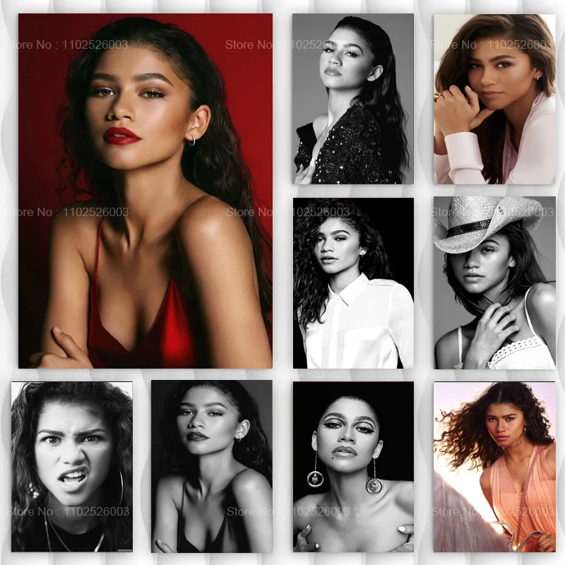 New Zendaya Actress Movie Star Sexy Girl Euphoria Poster Prints Wall Art Canvas Painting Picture Gift For Photo Room Home Decor