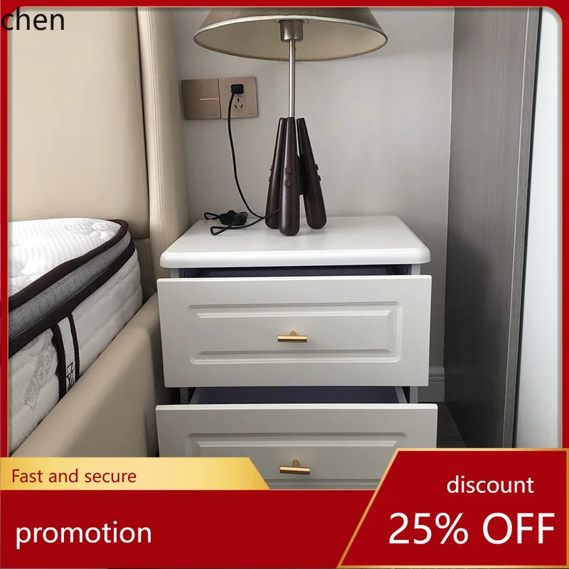 

HT Solid Wood Bedside Table Modern Ultra Narrow 20/30/35/40cm Width Small Size Ultra Slim