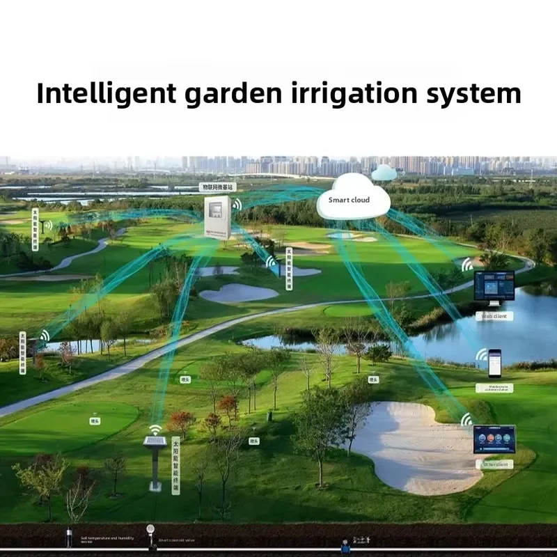 i DaringFish Smart Garden Greening Automatic Irrigation Watering System Full Set Sprinkler Accessories Remote Control Metal