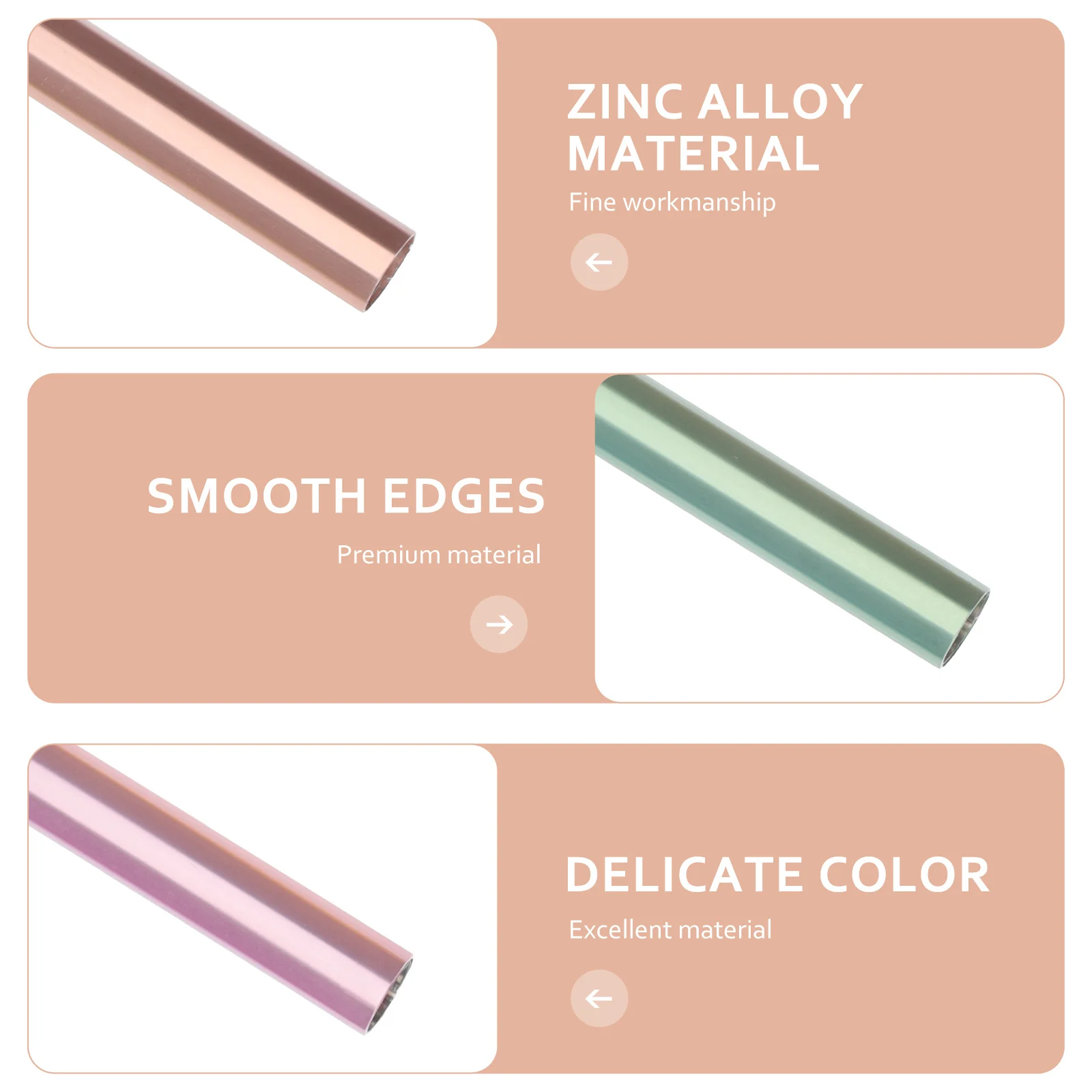 

6Pcs Metal Manicure Pen Caps Zinc Alloy Lightproof Protective Nail Brush Covers Nail Art Accessories Manicure Pen Caps