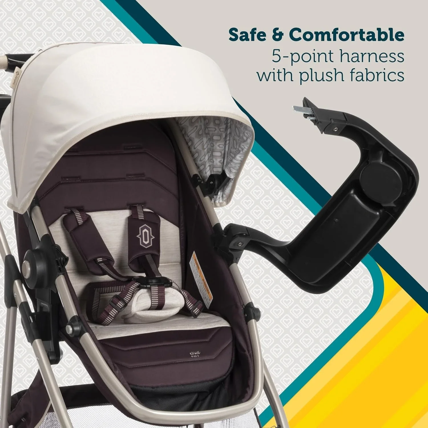 

Deluxe Grow and Go Flex 8-in-1 Travel System, Weight Capacity from 4–35 lbs, High Street & onBoard 35 LT Infant Car Seat Base