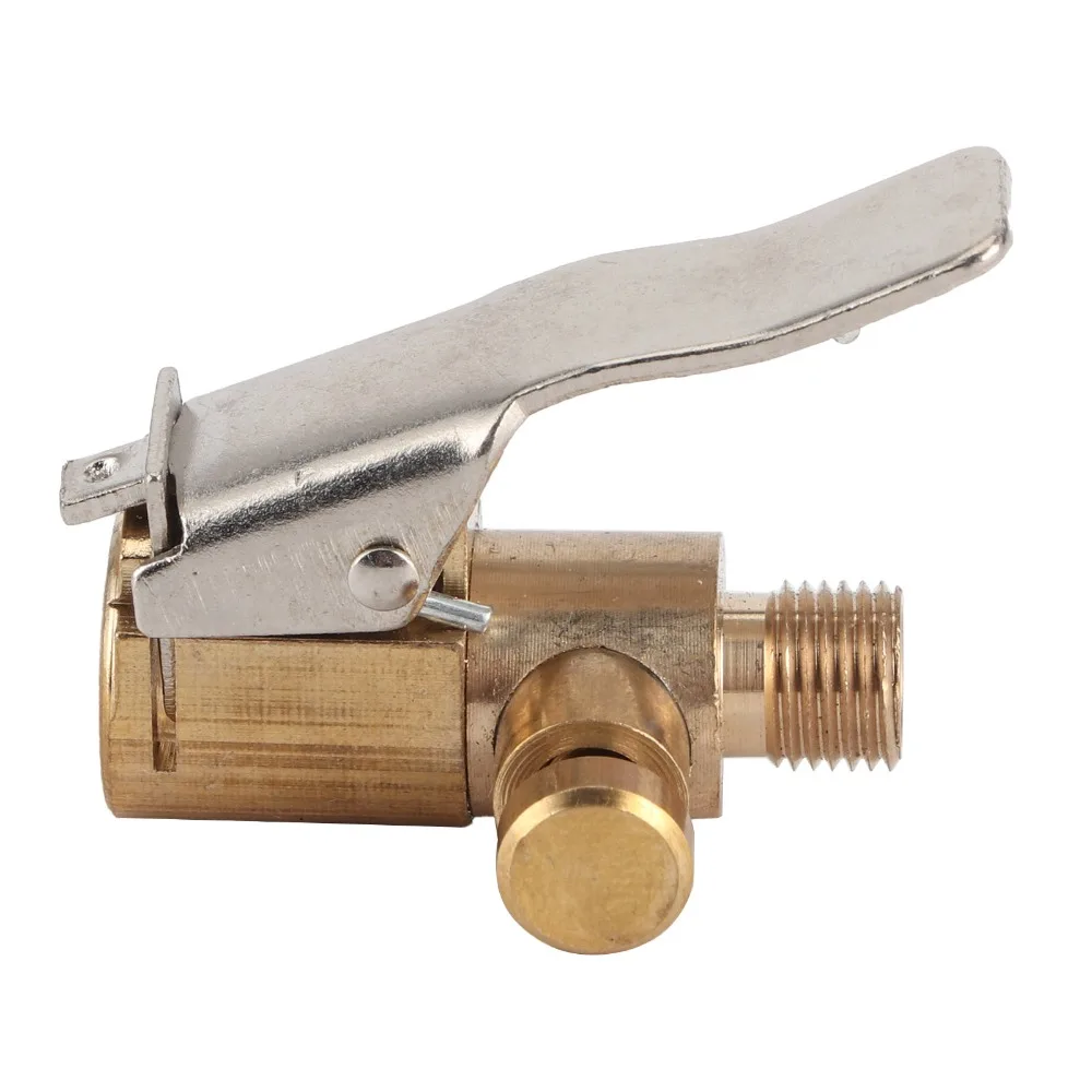 Brass Tire Inflator Chuck Straight Chuck Heavy Duty Air Chuck Open Open Flow Reinflateable Air Compressor Pump Clip