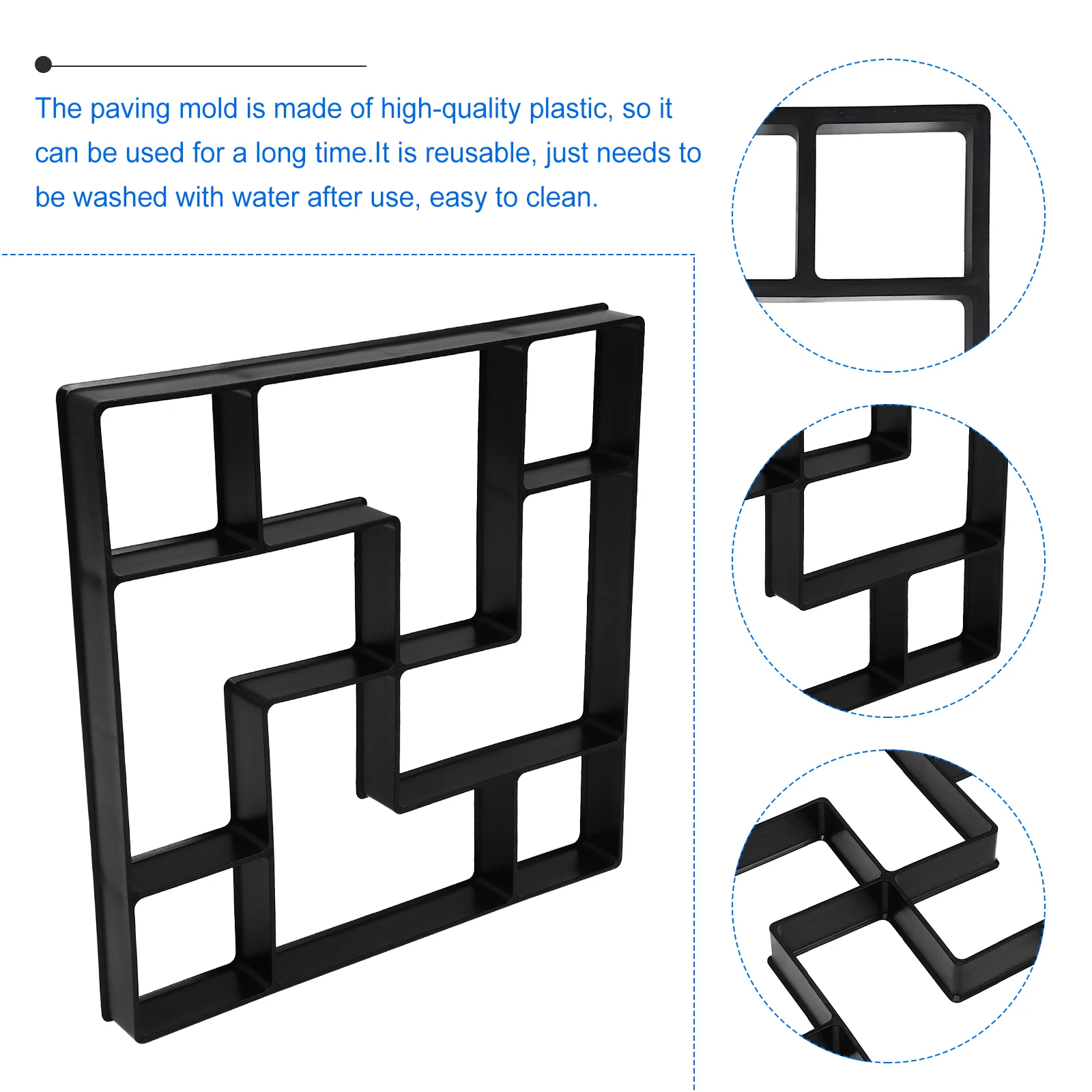 

DIY Pavement Mold Stone Stepping Concrete Cement Brick Path Maker Plastic Modeling Tool Garden Decoration Gravel Reusable Easy