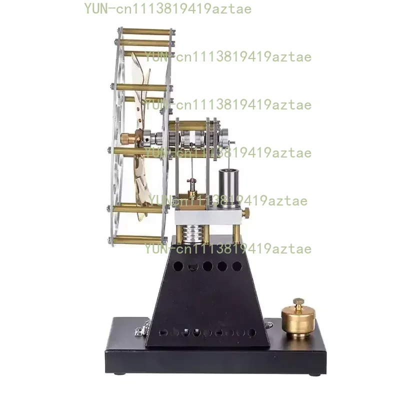Engine Model Kit, Physical Science Experiment Toy, Retro 4-Leaf Heat Driven Stove Fan