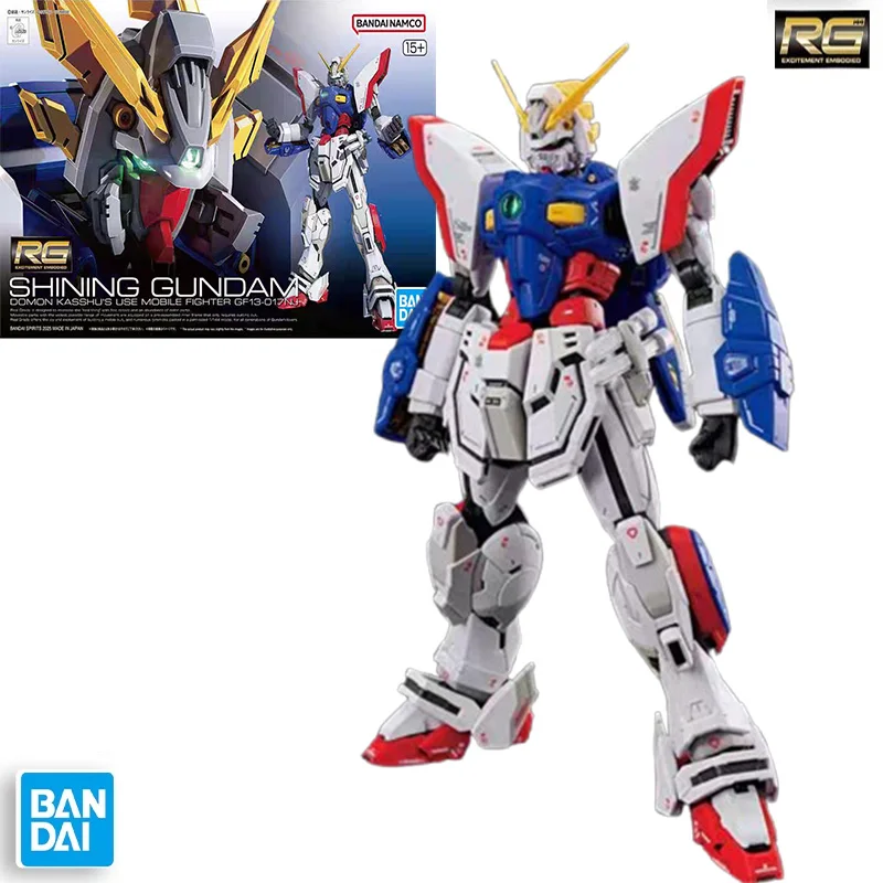 

Оригинальный Bandai RG 42 1/144 SHING GUNDAM, мобильный костюм, сборная модель робота, игрушка для мальчиков