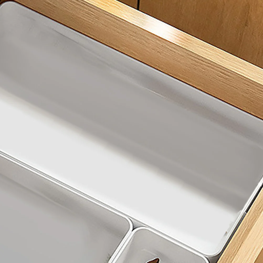 

3pcs Drawer Cutlery Organizer Silverware Storage Box Kitchen Utensil Holder Multi-Function Flatware Tray Sturdy Pet Material