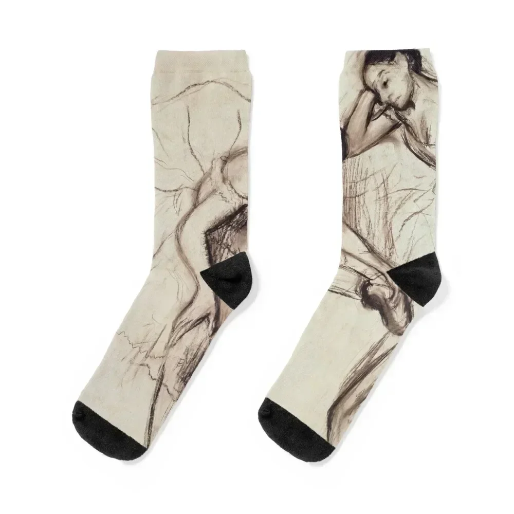 Two dancers resting Socks summer warm winter Mens Socks Women's