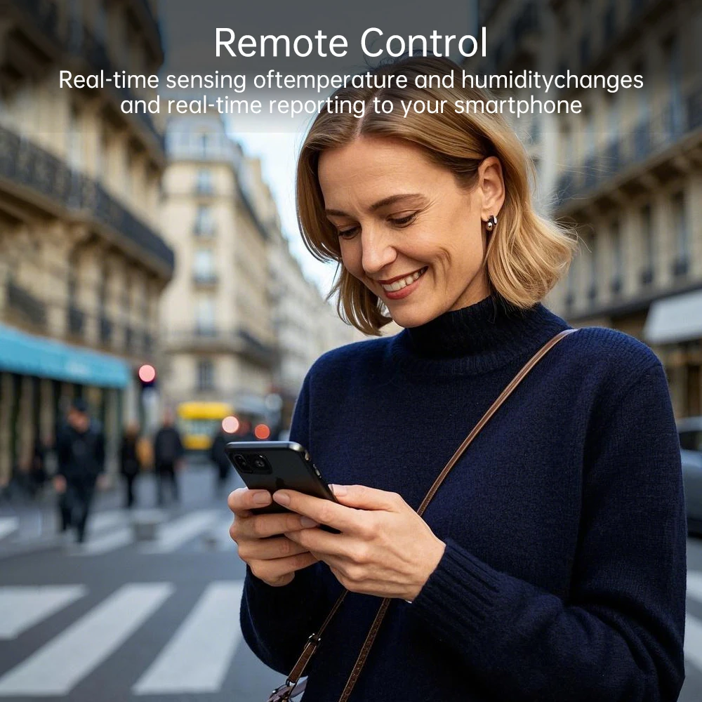 Tuya Zigbee Temperature And Humidity WiFi Sensor Connected Via Zigbee Hub/SmartLife App For Remote Monitoring