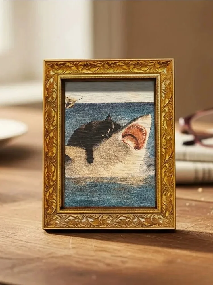 Cat & Shark Fridge Magnet 7