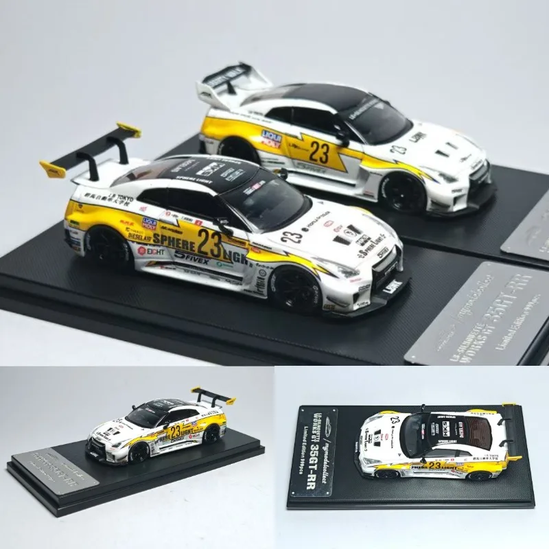 

MC 1:64 Nissan GTR R35 Модифицированная модель автомобиля из литого под давлением сплава с широким кузовом, праздничная подарочная игрушка для мальчиков, коллекционное украшение для взрослых.