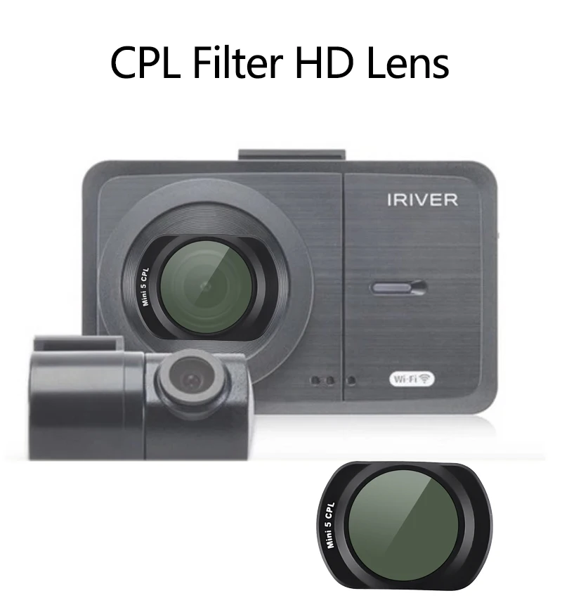 for IRIVER Dash Cam CPL Filter HD Lens Dust Protection Anti Glare CPL Filter