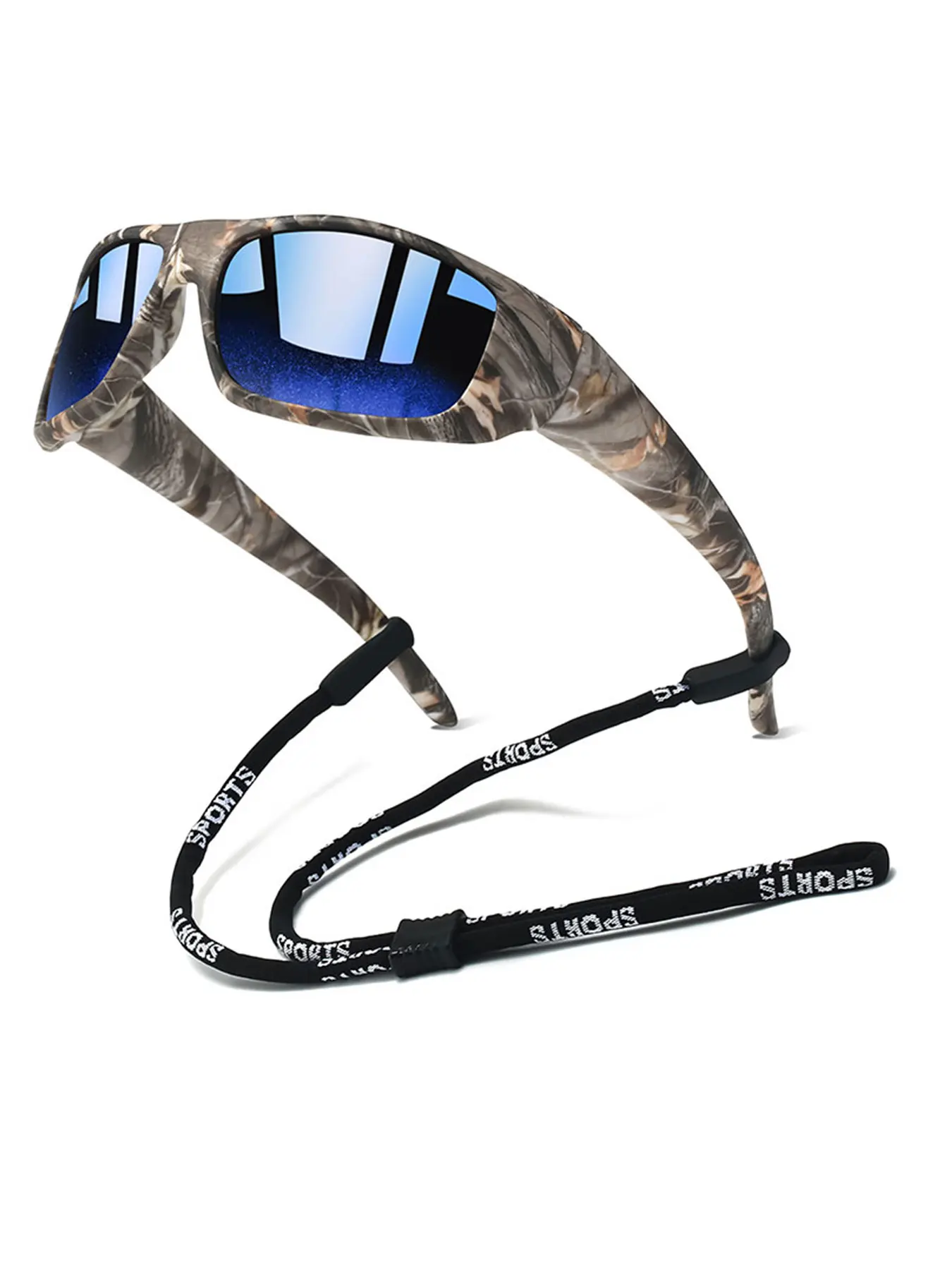 AliExpress WSZ Classic Fashion Camouflage Sunglasses Men Women Driving Fishing Cycling Eyewear With Chain Running Sport Vintage Sun Glasses