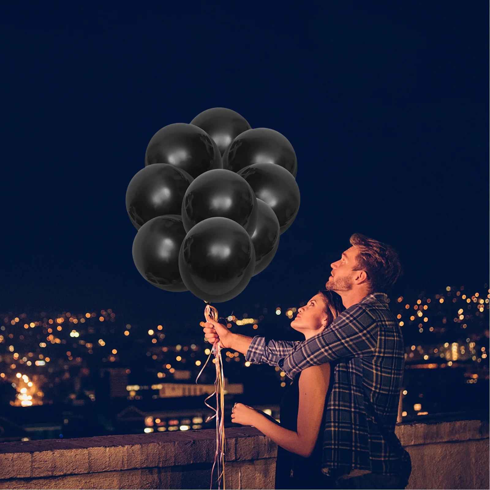 

100Pcs Black Latex Balloons Party Decorations Wedding Birthday Graduation Festival Balloon Arch Supplies Black Balloons
