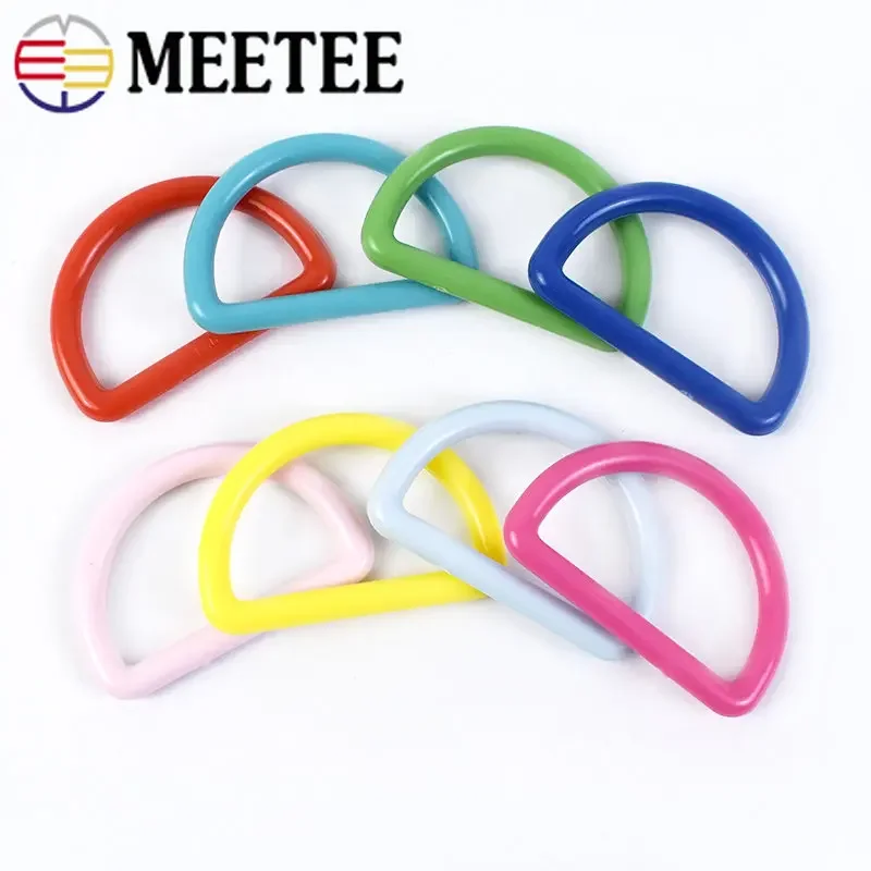 40/100Pcs 15/20/25/30/38mm Colorful Plastic D Ring Buckle Bag Strap Webbing Hook Backpack Chain Connector Clasp DIY Accessories